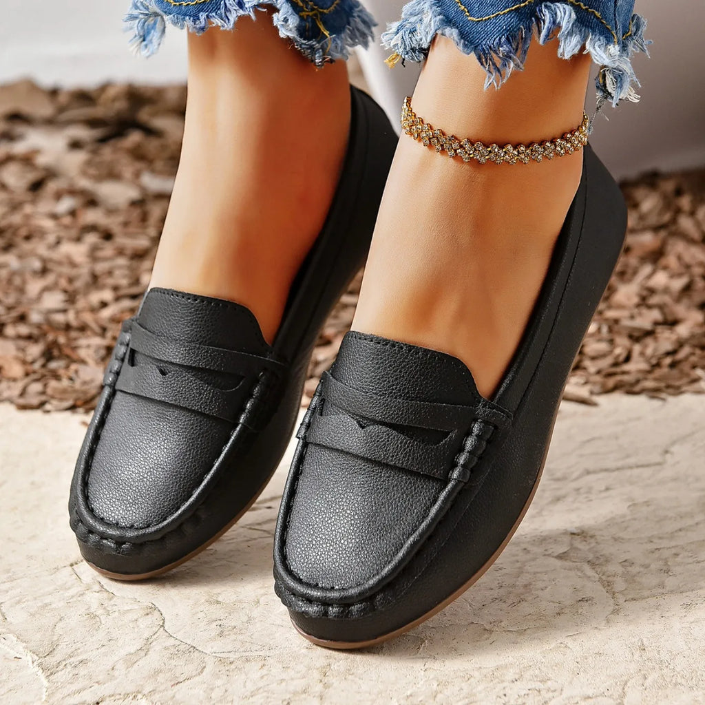 Zapatos planos para mujer, cómodos, ligeros, a la moda, mocasines, ideales para primavera y otoño, zapatillas casuales de suela fina, zapatos para exteriores para mujer.