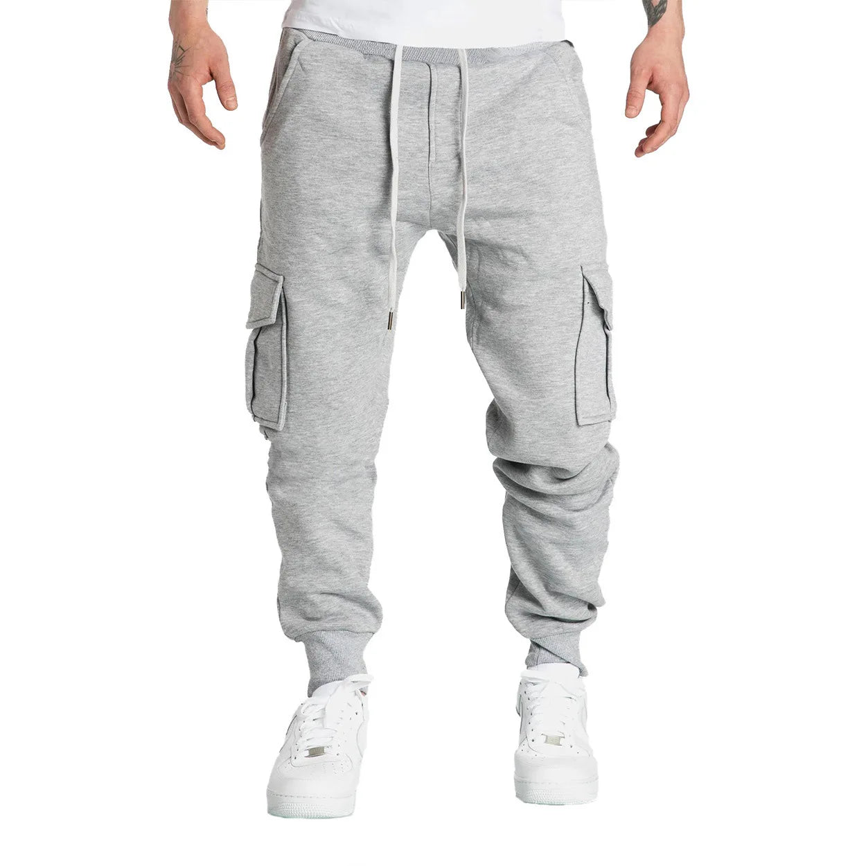 Pantalones deportivos cargo casuales para hombre, primavera/otoño, tallas S-2XL, con cordón ajustable en la cintura, estilo jogger, para senderismo, tácticos, con bolsillos.