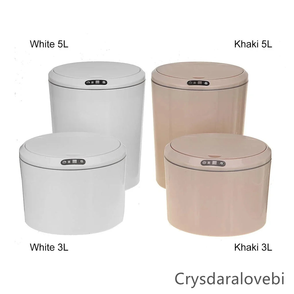 Cubo de basura inteligente de 3/5 L para coche, con tapa automática con sensor, eléctrico y con cubierta. Ideal para organizar el hogar, la cocina y la sala de estar.