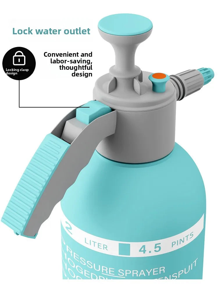 Regadera con mango extendido, pulverizador manual de presión de aire, regadera para plantas, maceta con pulverizador reforzado de presión de aire.