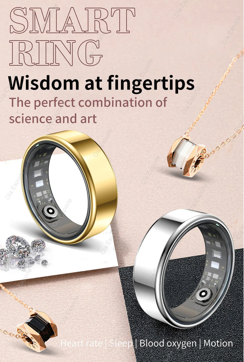Anillo inteligente R10 con base de carga para hombres y mujeres. Monitorización de la salud, el sueño y la frecuencia cardíaca. Resistencia al agua IP68 y 5ATM. Modo multideporte