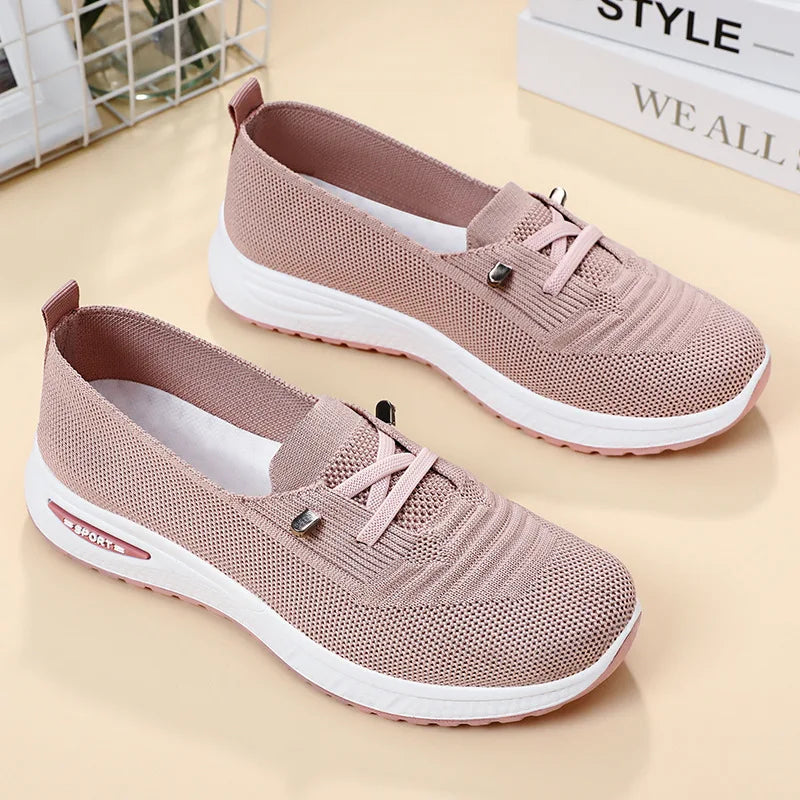 Zapatillas deportivas casuales para mujer 2025, transpirables, de malla, con suela gruesa. Precio asequible. Envío gratuito