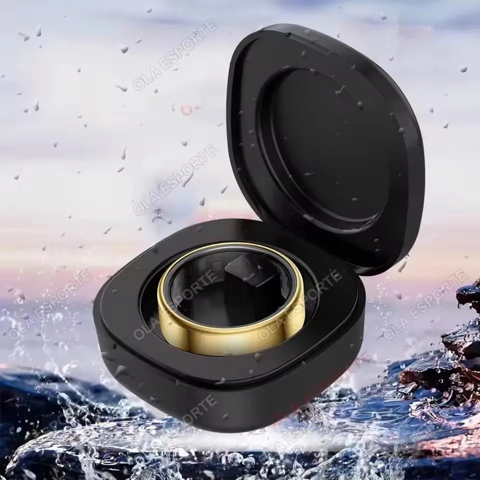 Anillo inteligente R10 con base de carga para hombres y mujeres. Monitorización de la salud, el sueño y la frecuencia cardíaca. Resistencia al agua IP68 y 5ATM. Modo multideporte