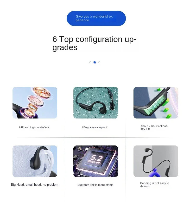 Auriculares de conducción ósea Run for Shokz, auriculares Bluetooth de oído abierto, auriculares inalámbricos supraaurales, auriculares deportivos inalámbricos para correr.