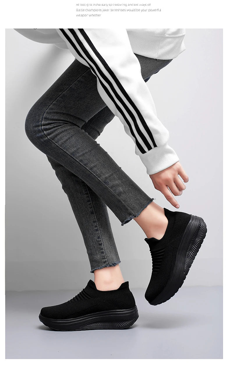 Zapatos para mujer Primavera Otoño Transpirables Moda Zapatillas Plataforma Zapatillas Casuales para Mujer Zapatos Mocasines Caminar Zapatos De Mujer