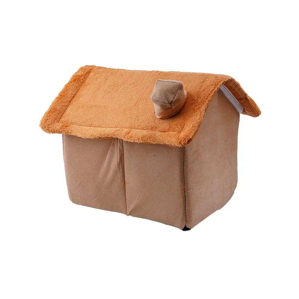 Casa para mascotas Cama para gatos Cueva para perros Caseta Saco de dormir cálido Tienda acogedora Cojín suave para cachorros Esterilla Suministros de invierno para interiores