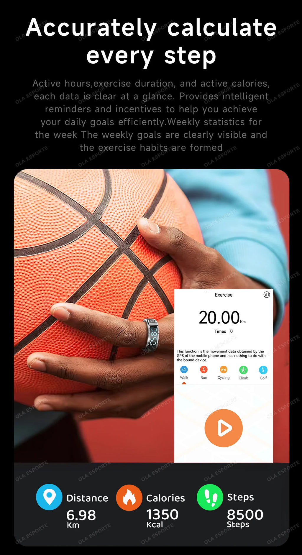 Anillo inteligente con pantalla táctil, gestor de salud, control por gestos y vídeo, resistente al agua hasta 5 ATM. Para hombres y mujeres. Nuevo anillo inteligente 2025.