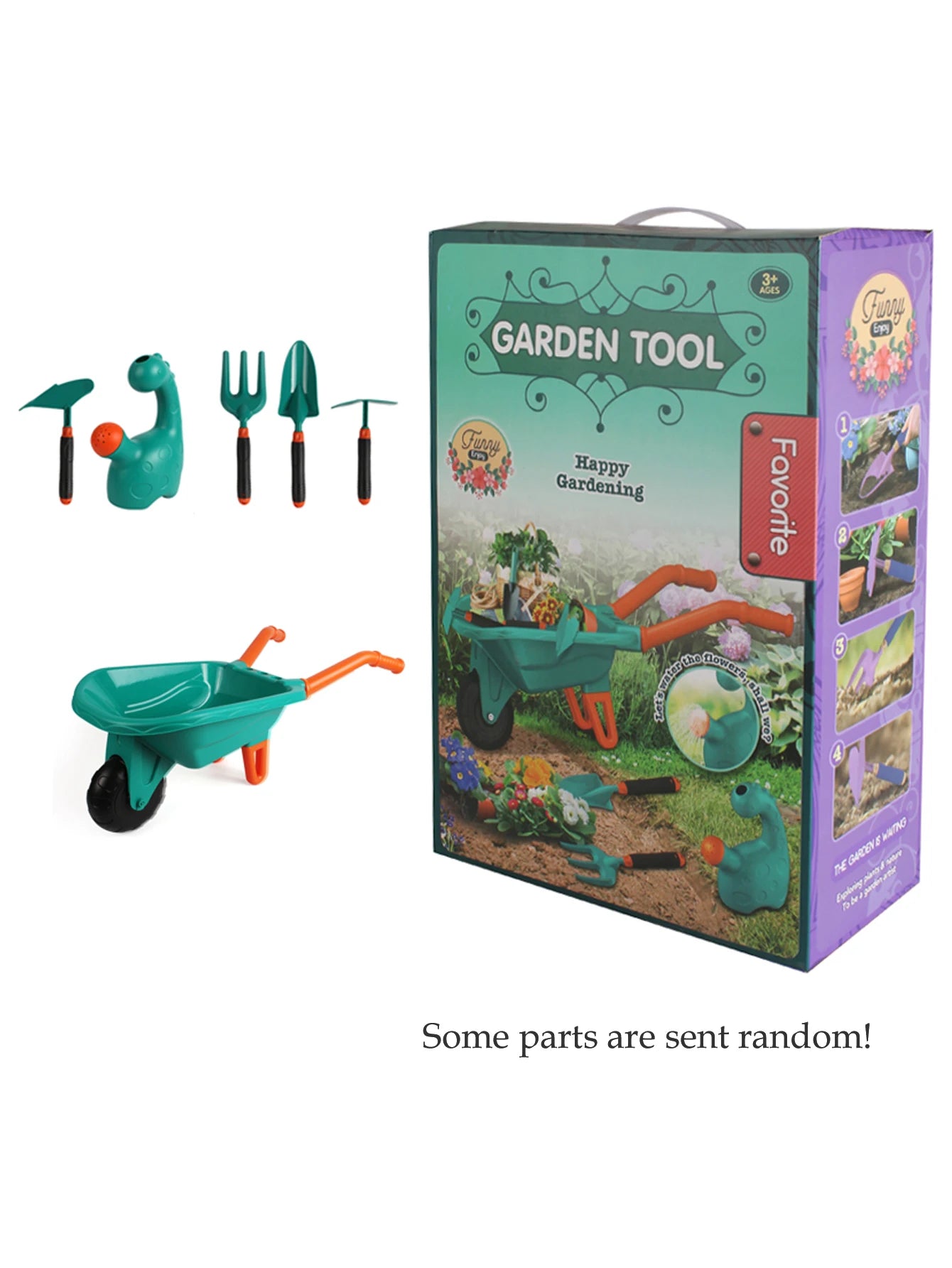 Juego de herramientas de jardinería de juguete para niños, delantal, guantes, herramientas para plantas y flores, regalos para niños y niñas.