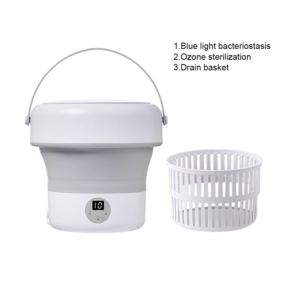 Lavadora portátil plegable de 6L y 11L con centrifugadora para ropa, ropa interior y calcetines, ultrasónica, para viajes y hogar. Mini lavadora de 110V y 220V.