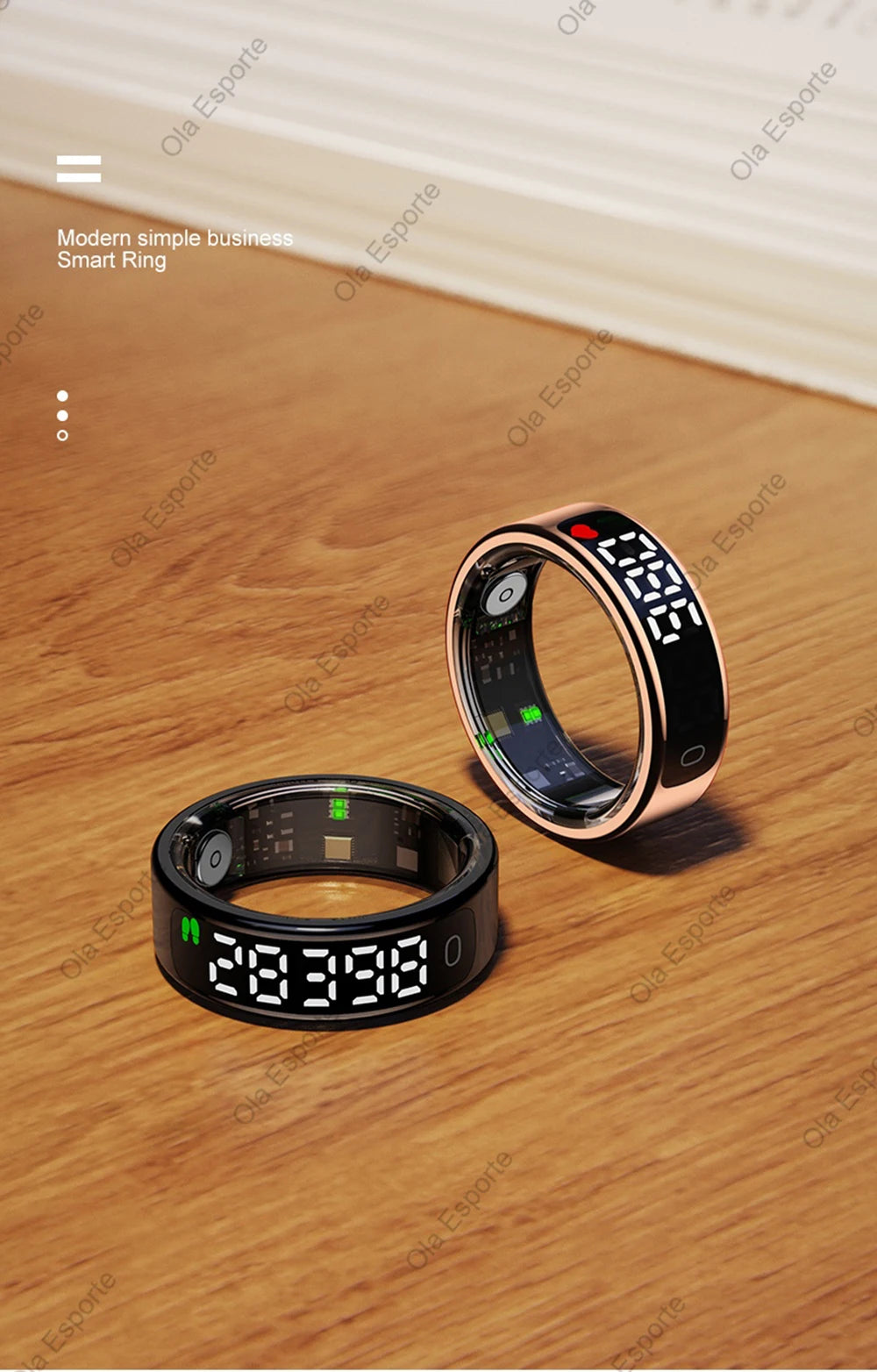 Anillo inteligente 2026 con pantalla táctil, carga inalámbrica, control inteligente, gestor de salud y resistencia al agua de 5 ATM para hombres y mujeres. Nuevos anillos.