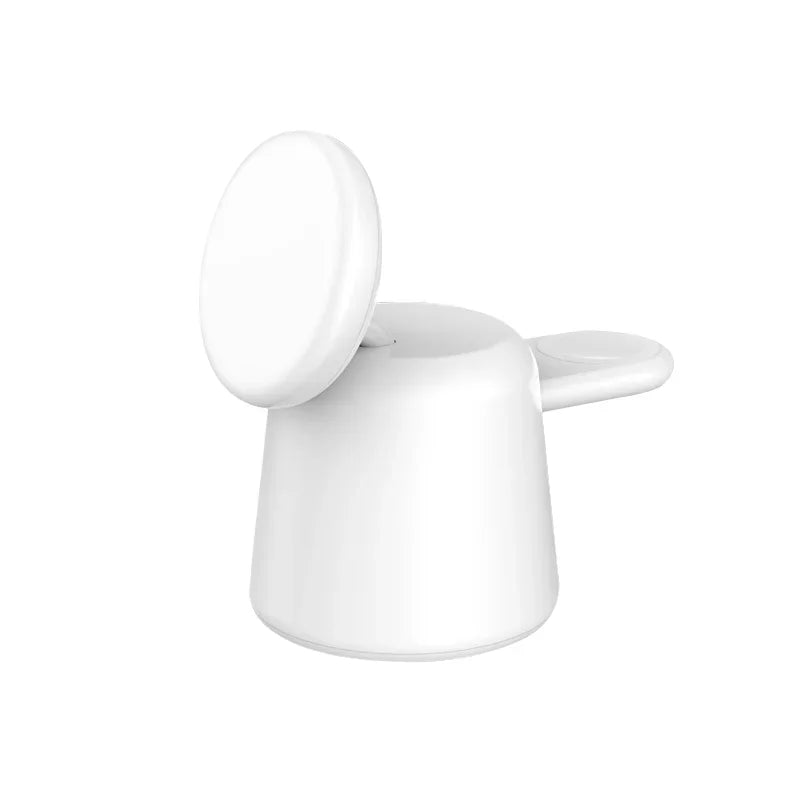 Soporte cargador inalámbrico magnético plegable 3 en 1 para iPhone 15, 14, 13, 12 Pro Max, AirPods, Apple Watch 9, 8, 7 y 6. Base de carga rápida.