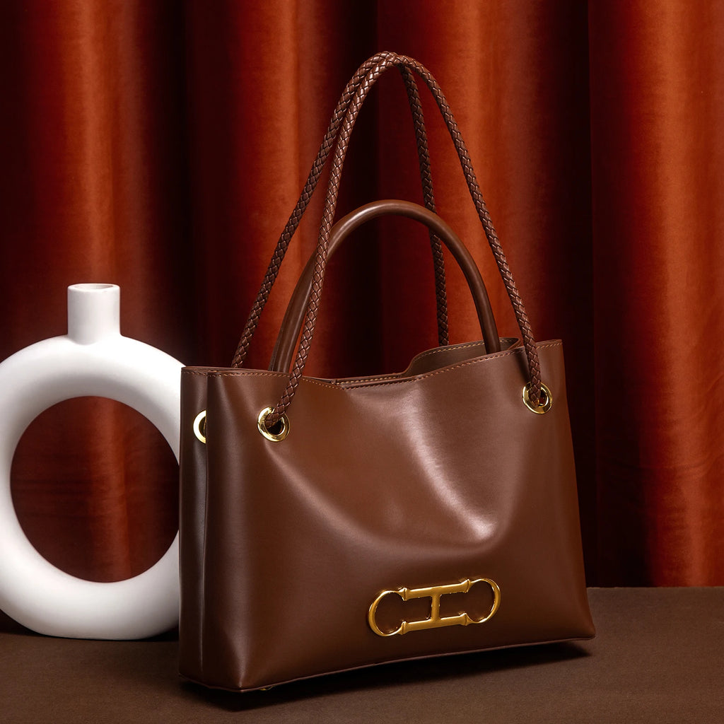 Bolso de mano para mujer, nuevo modelo otoño 2025, bolso tote minimalista negro, bolso de doble uso para ir al trabajo.