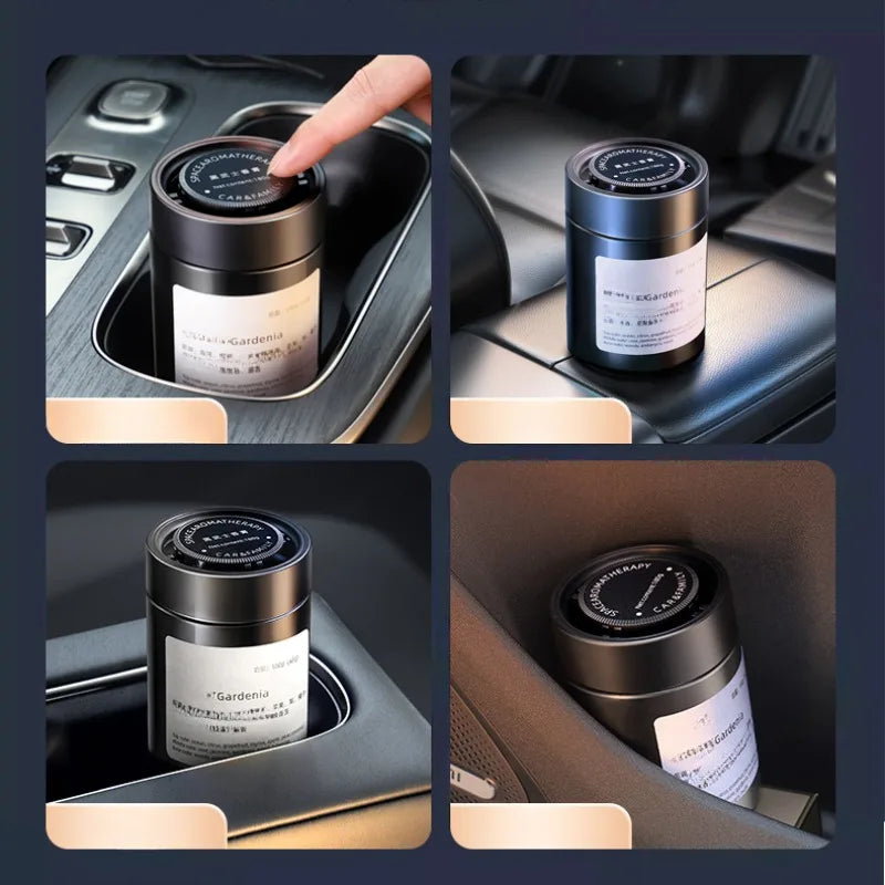 Perfume sólido en bálsamo para coche con aromaterapia, con fragmentos de la nueva fragancia de larga duración.
