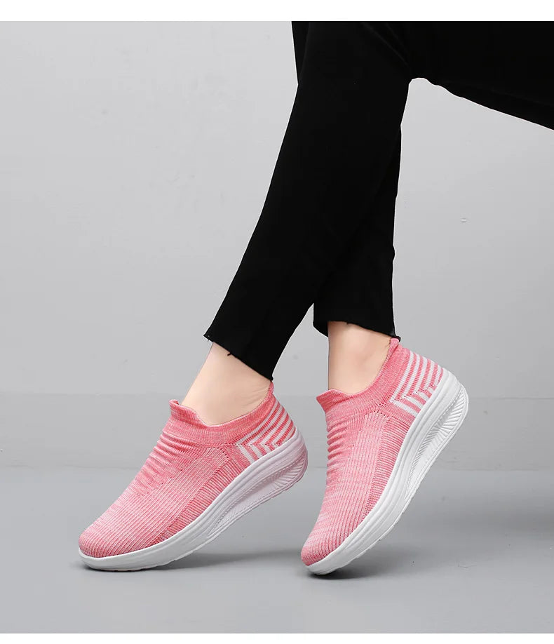 Zapatos para mujer Primavera Otoño Transpirables Moda Zapatillas Plataforma Zapatillas Casuales para Mujer Zapatos Mocasines Caminar Zapatos De Mujer