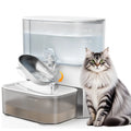 Fuente de agua para mascotas de 3 litros, sin filtro, dispensador automático recargable para gatos y perros pequeños, separación de aguas residuales, agua siempre fresca.