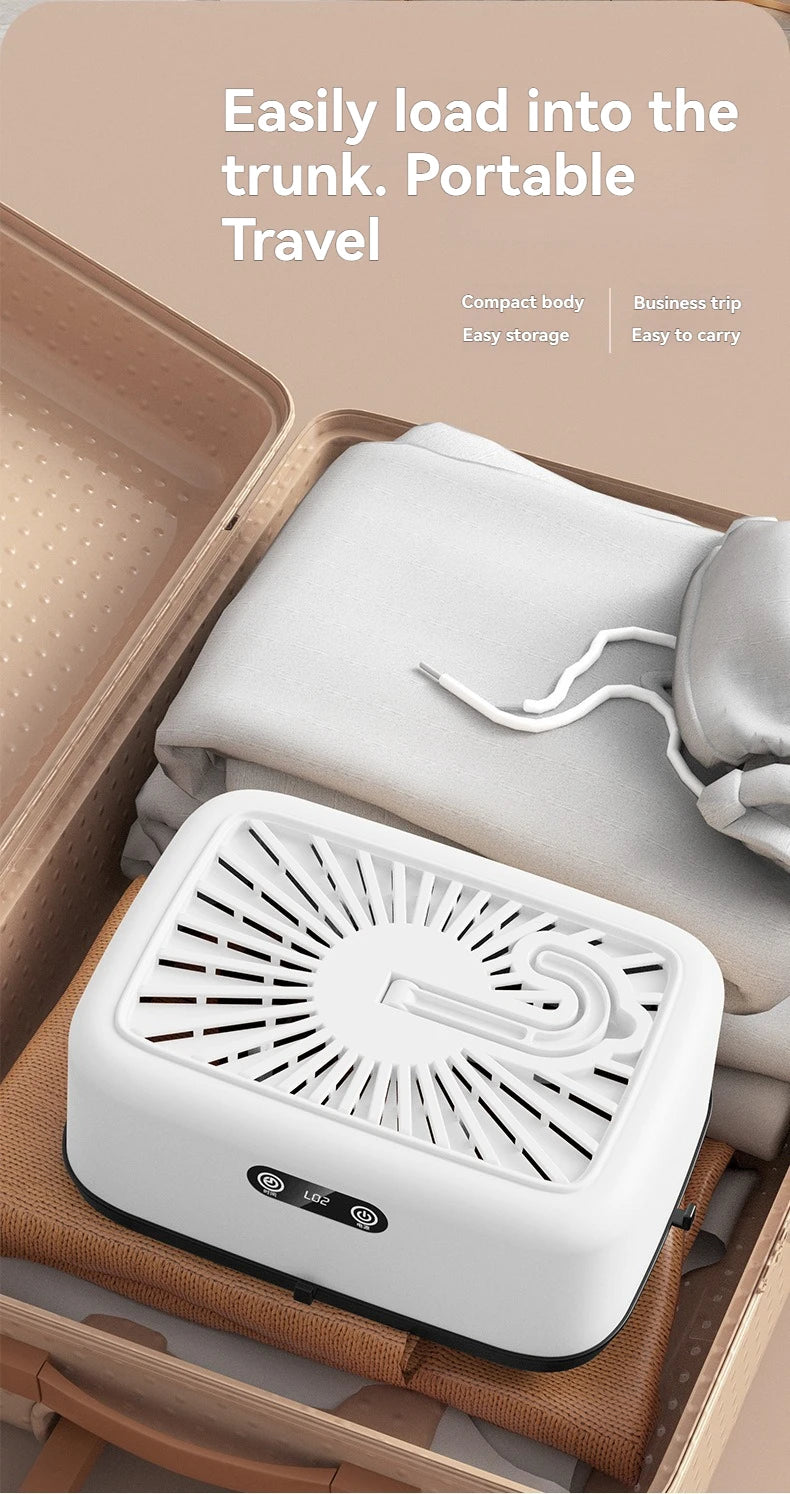 Mini secadora multifuncional eléctrica, secadora de ropa portátil, compacta y plegable con bolsa para secadora y ajuste de tiempo.