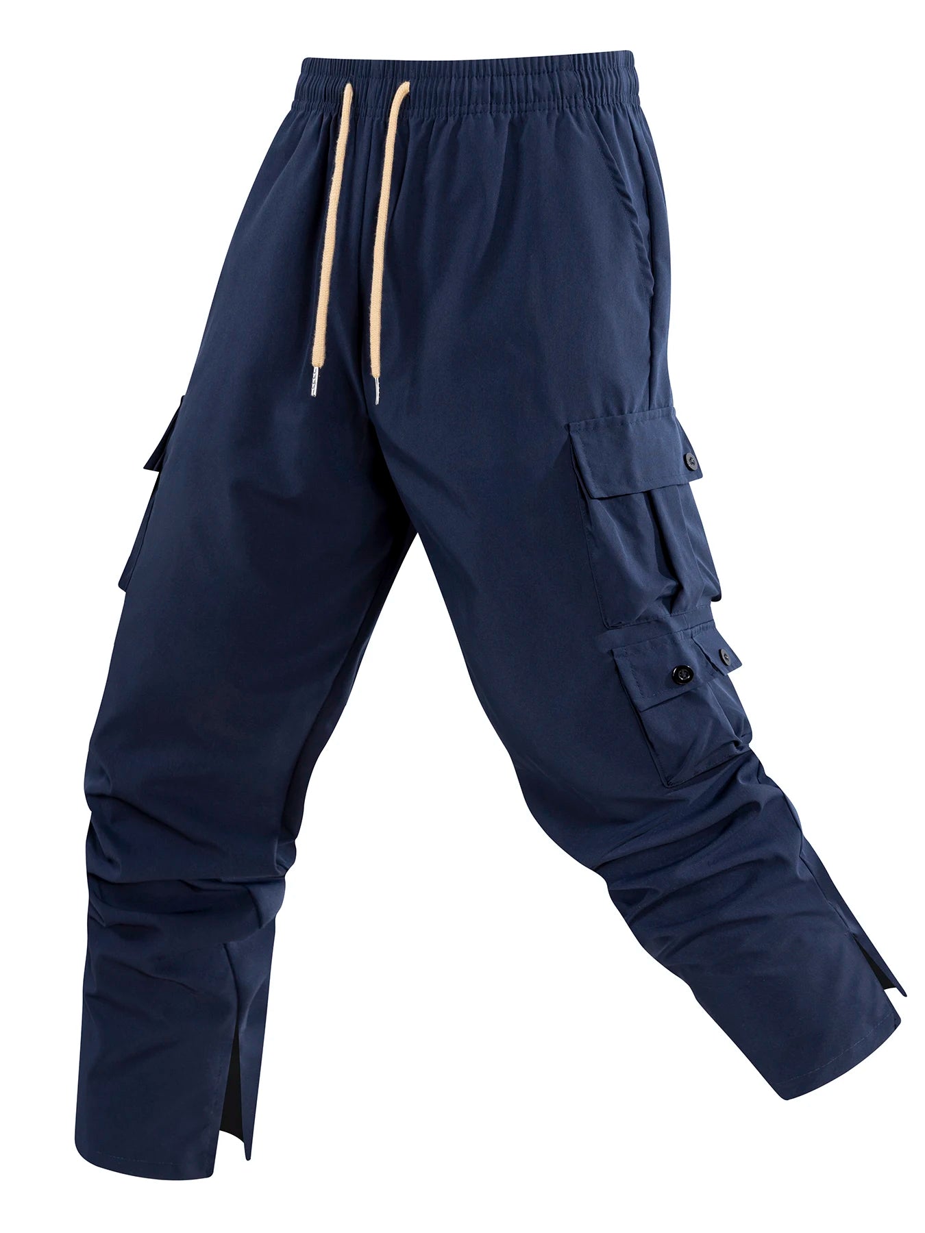 Pantalones cargo casuales para hombre, pantalones tácticos largos con múltiples bolsillos, pantalones casuales holgados para hombre, pantalones deportivos para exteriores, pantalones rectos para hombre.
