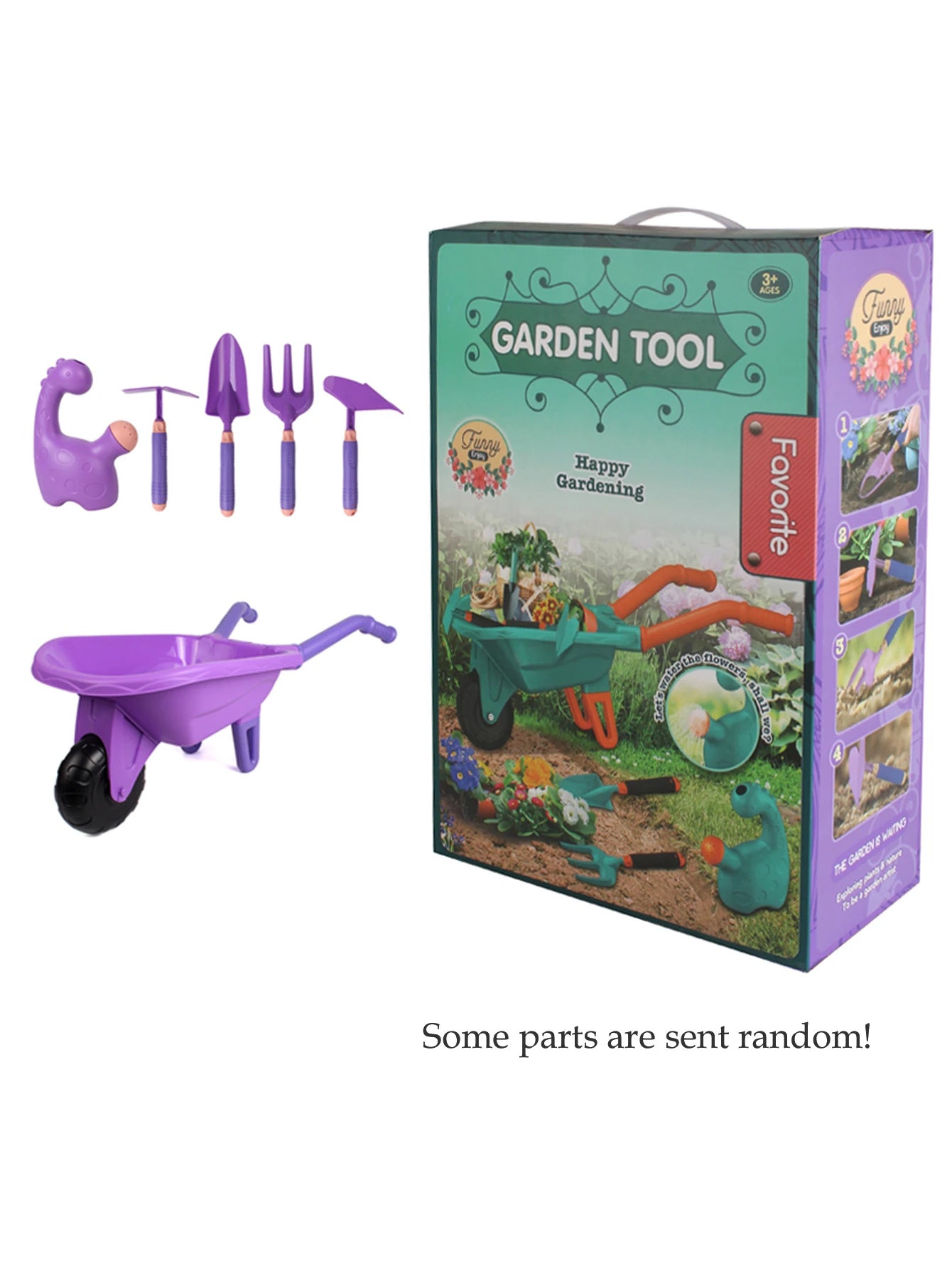 Juego de herramientas de jardinería de juguete para niños, delantal, guantes, herramientas para plantas y flores, regalos para niños y niñas.