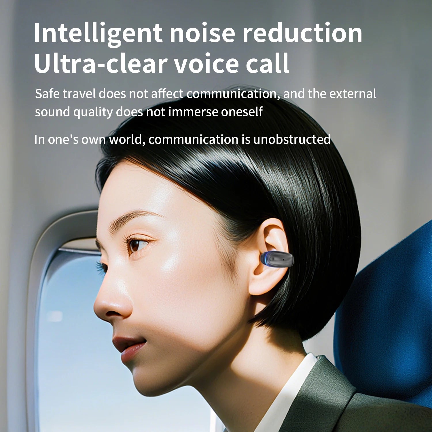 Auriculares inalámbricos Bluetooth de conducción ósea 5.3 con clip parlante, uso prolongado sin dolor, batería de muy larga duración