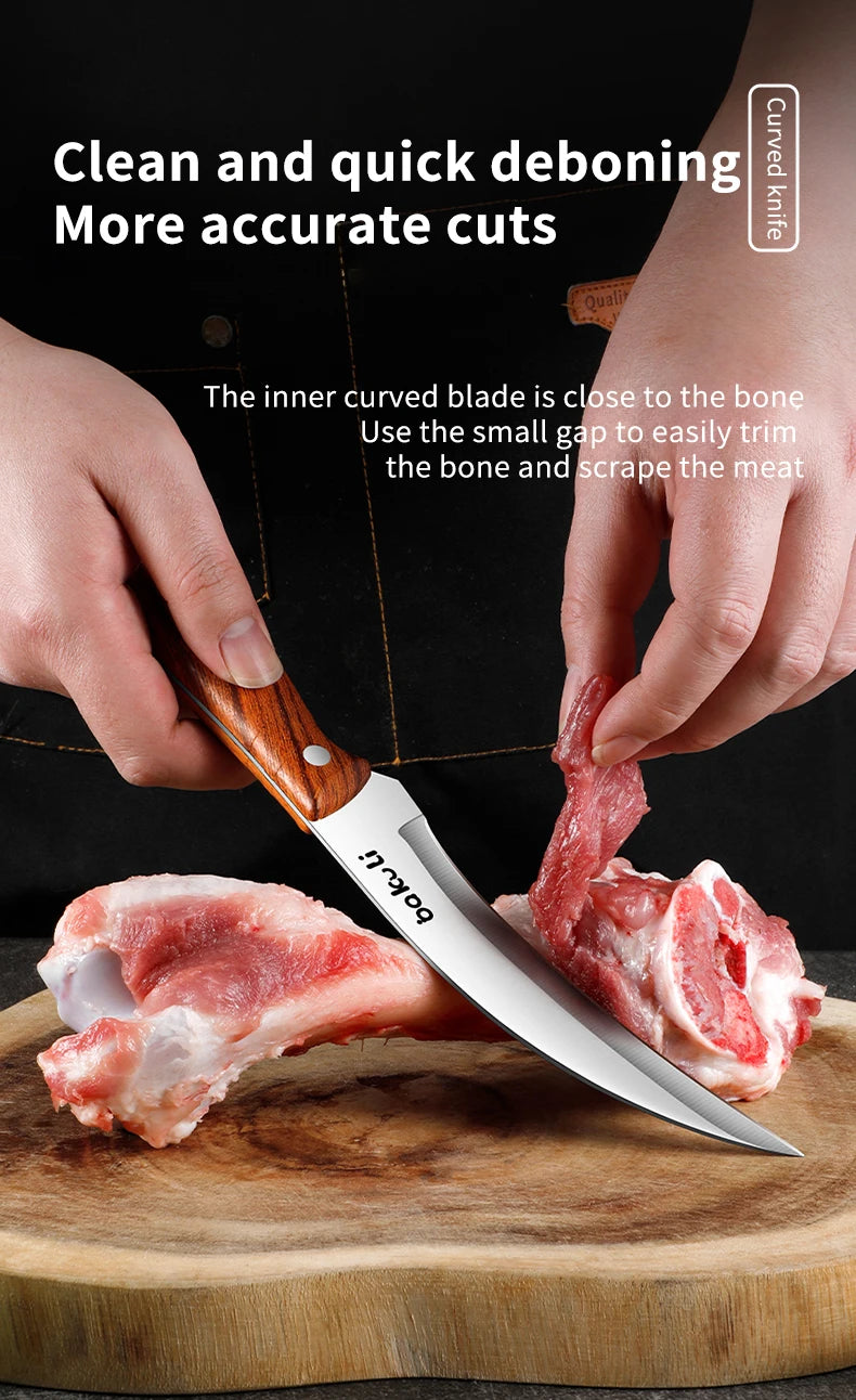 Nuevo cuchillo deshuesador profesional, cuchillo de chef con hoja ultra afilada de acero inoxidable de alto contenido de carbono para herramientas especiales de cocina de carnicero.
