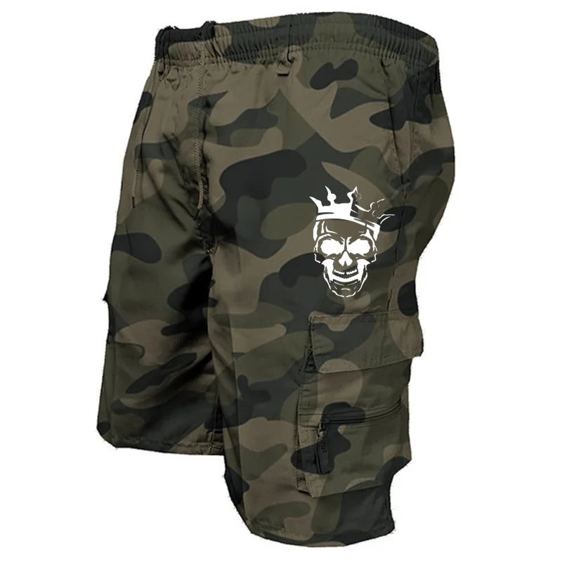 Nuevos pantalones cortos casuales de moda para hombre con múltiples bolsillos, pantalones holgados de fitness, pantalones cortos tácticos de camuflaje.