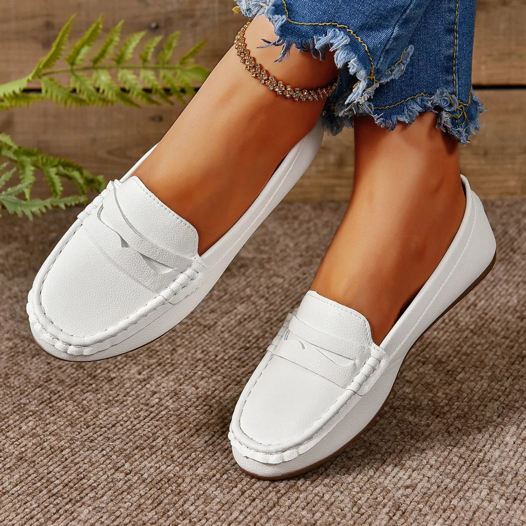 Zapatos planos para mujer, cómodos, ligeros, a la moda, mocasines, ideales para primavera y otoño, zapatillas casuales de suela fina, zapatos para exteriores para mujer.