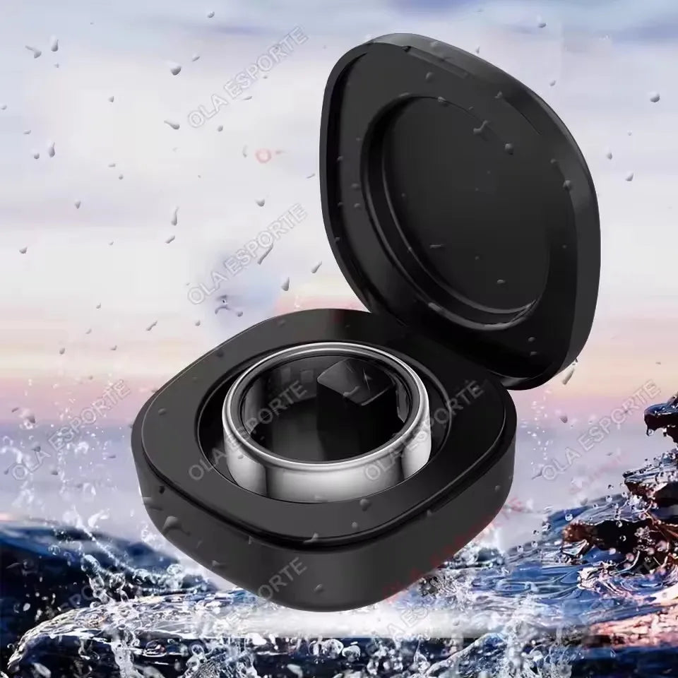 Anillo inteligente R10 con base de carga para hombres y mujeres. Monitorización de la salud, el sueño y la frecuencia cardíaca. Resistencia al agua IP68 y 5ATM. Modo multideporte