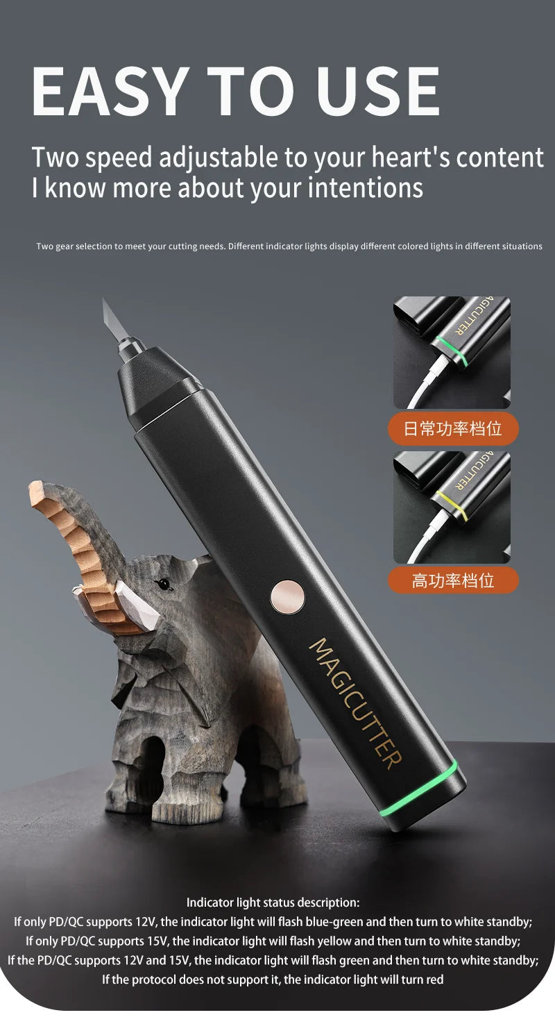 Cuchilla de corte ultrasónica Magicutter, cortadora ultrasónica portátil, máquina de desbarbado para impresoras 3D de plástico