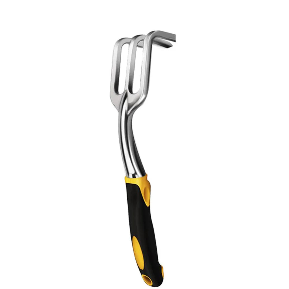 Paleta de mano, rastrillo, cultivador, herramientas para desherbar con mango ergonómico, herramienta para jardinería, césped, terrenos agrícolas, trasplantes y bonsáis.