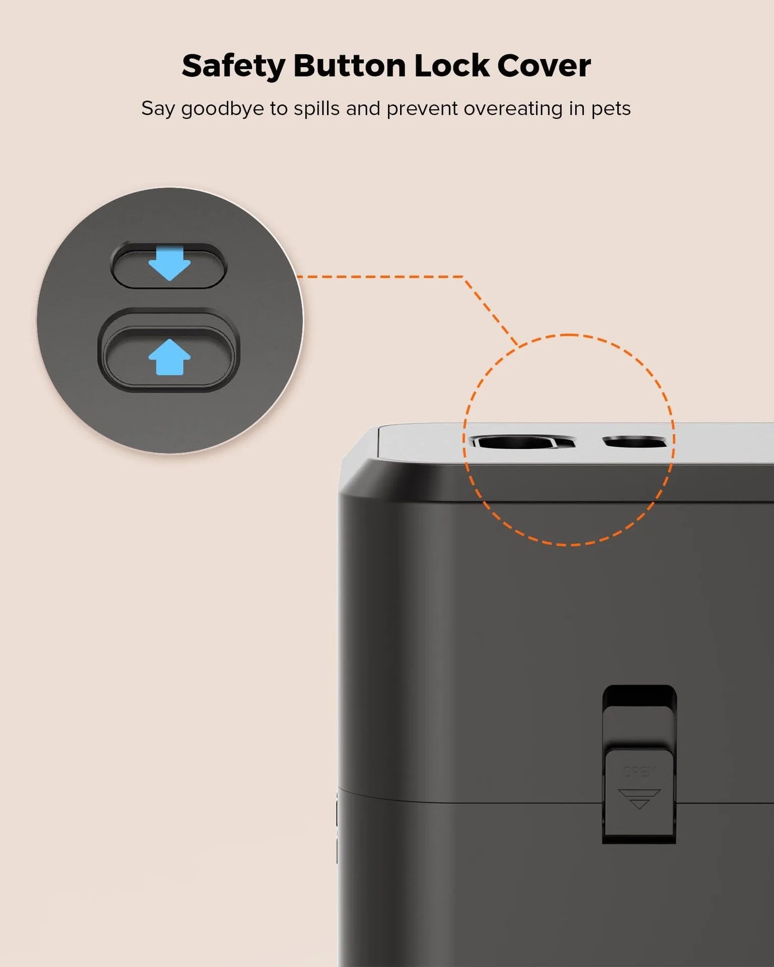 Comedero automático inteligente WiFi de 2 litros para gatos y perros con temporizador y alerta de bajo nivel de comida.
