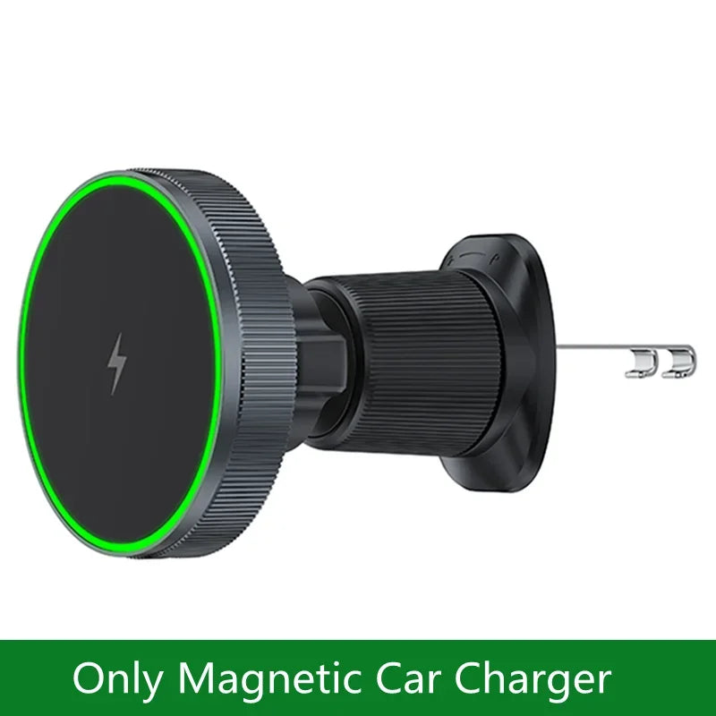 Soporte magnético para cargador inalámbrico de coche, soporte magnético para teléfono de coche, estación de carga rápida para iPhone 15, 14, 13, 12, 11 Pro Max