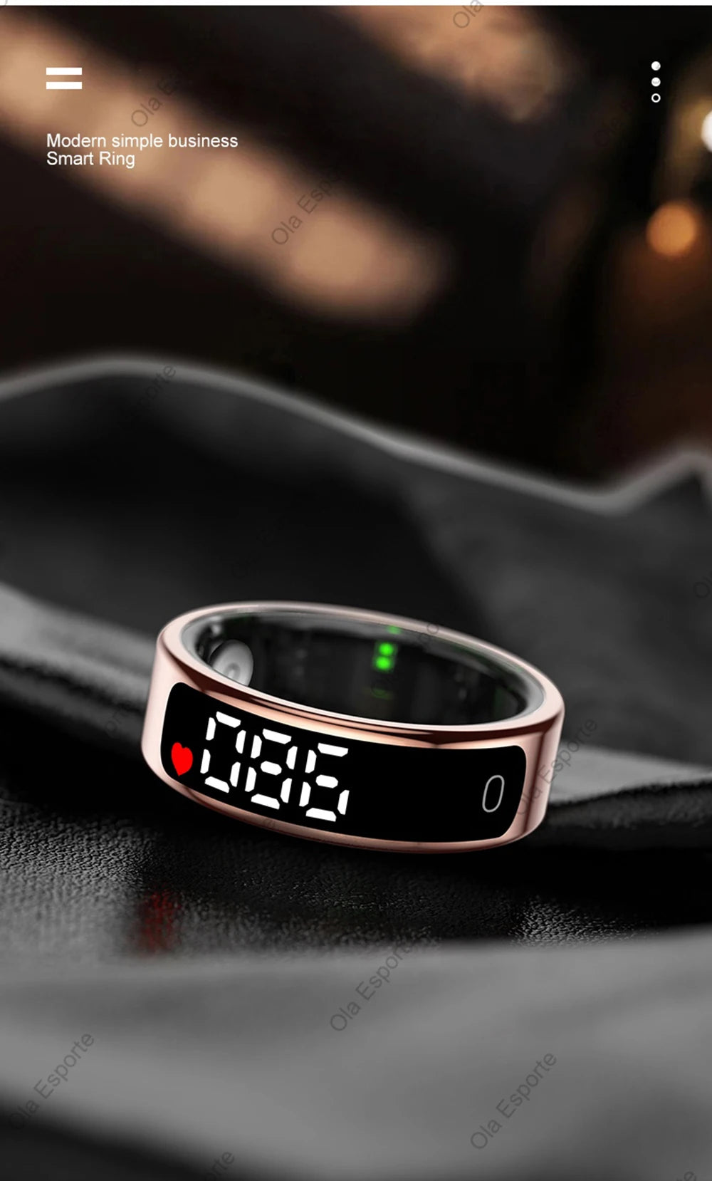 Anillo inteligente 2026 con pantalla táctil, carga inalámbrica, control inteligente, gestor de salud y resistencia al agua de 5 ATM para hombres y mujeres. Nuevos anillos.