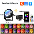 Lámpara inteligente de puesta de sol Tuya, proyector USB de puesta de sol.