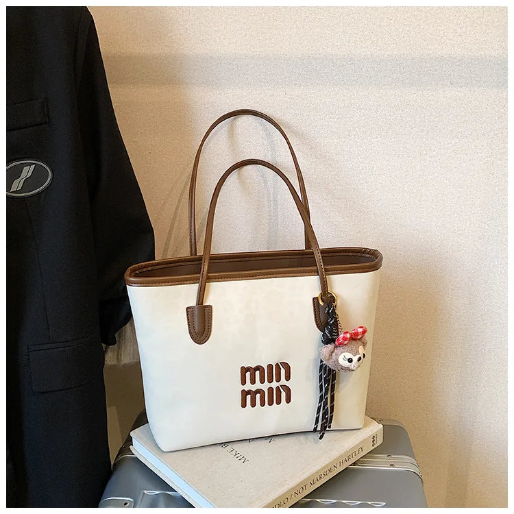Bolso de mano nuevo para mujer 2025, bolso de hombro de gran capacidad, bolso tote, bolso para ir al trabajo, bolso de mano bajo el brazo, moderno