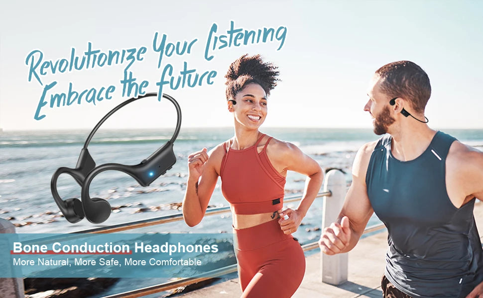 Auriculares de conducción ósea Run for Shokz, auriculares Bluetooth de oído abierto, auriculares inalámbricos supraaurales, auriculares deportivos inalámbricos para correr.