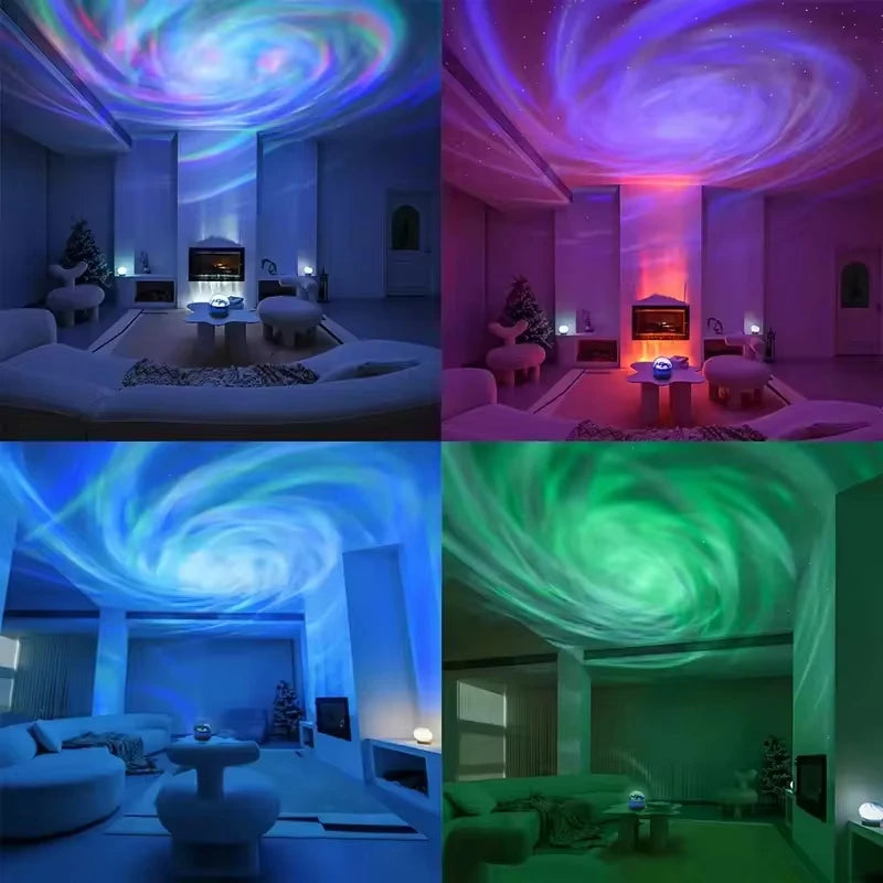 Proyector de galaxias LED, proyector de cielo estrellado colorido, luz nocturna para dormitorio, decoración para habitación infantil, decoración para fiestas navideñas