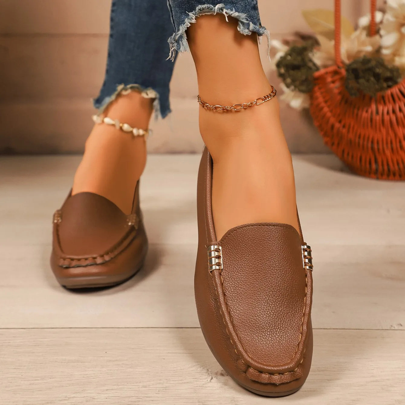 Zapatos de mujer tipo mocasín 2025, nuevos y ligeros, para mujer, zapatillas deportivas casuales y cómodas, zapatos planos tipo bailarina sin cordones para mujer.