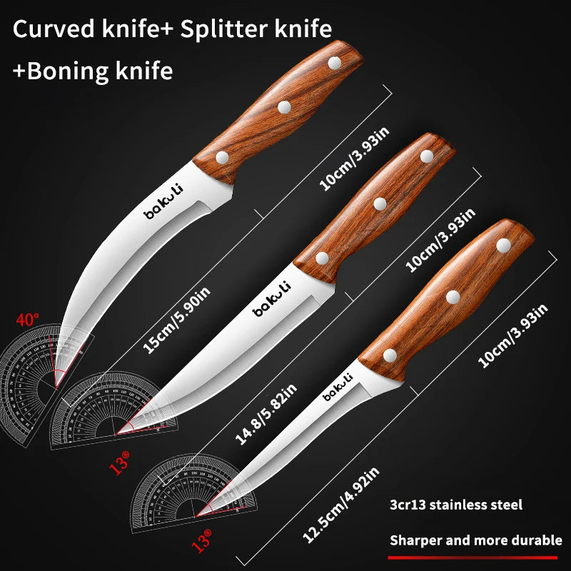 Nuevo cuchillo deshuesador profesional, cuchillo de chef con hoja ultra afilada de acero inoxidable de alto contenido de carbono para herramientas especiales de cocina de carnicero.