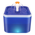 Fuente de agua ultra silenciosa para mascotas de 2 litros (67 oz) con iluminación LED y filtro automático de carbón activado. Dispensador de agua silencioso para gatos y perros pequeños