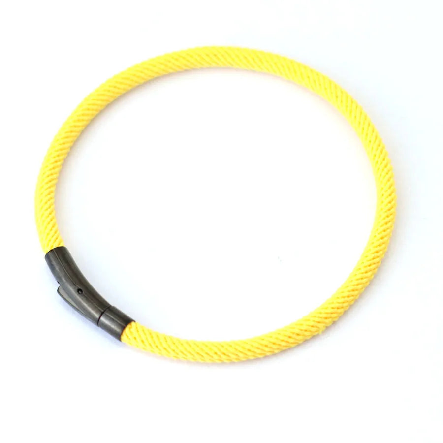Pulsera minimalista elegante de cuerda para hombre, grado A, rosca de 4 mm