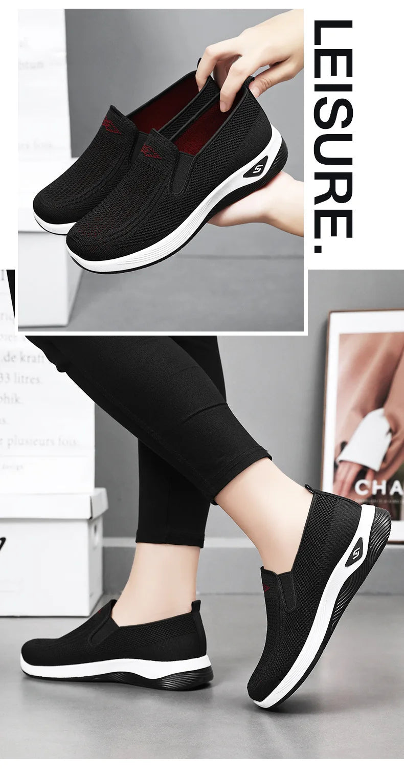Zapatillas deportivas casuales para mujer, transpirables y ligeras, antideslizantes, para correr y caminar al aire libre, vulcanizadas.