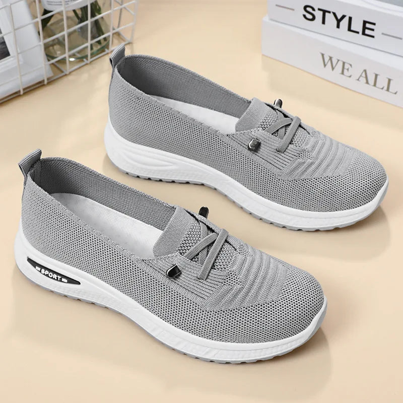 Zapatillas deportivas casuales para mujer 2025, transpirables, de malla, con suela gruesa. Precio asequible. Envío gratuito