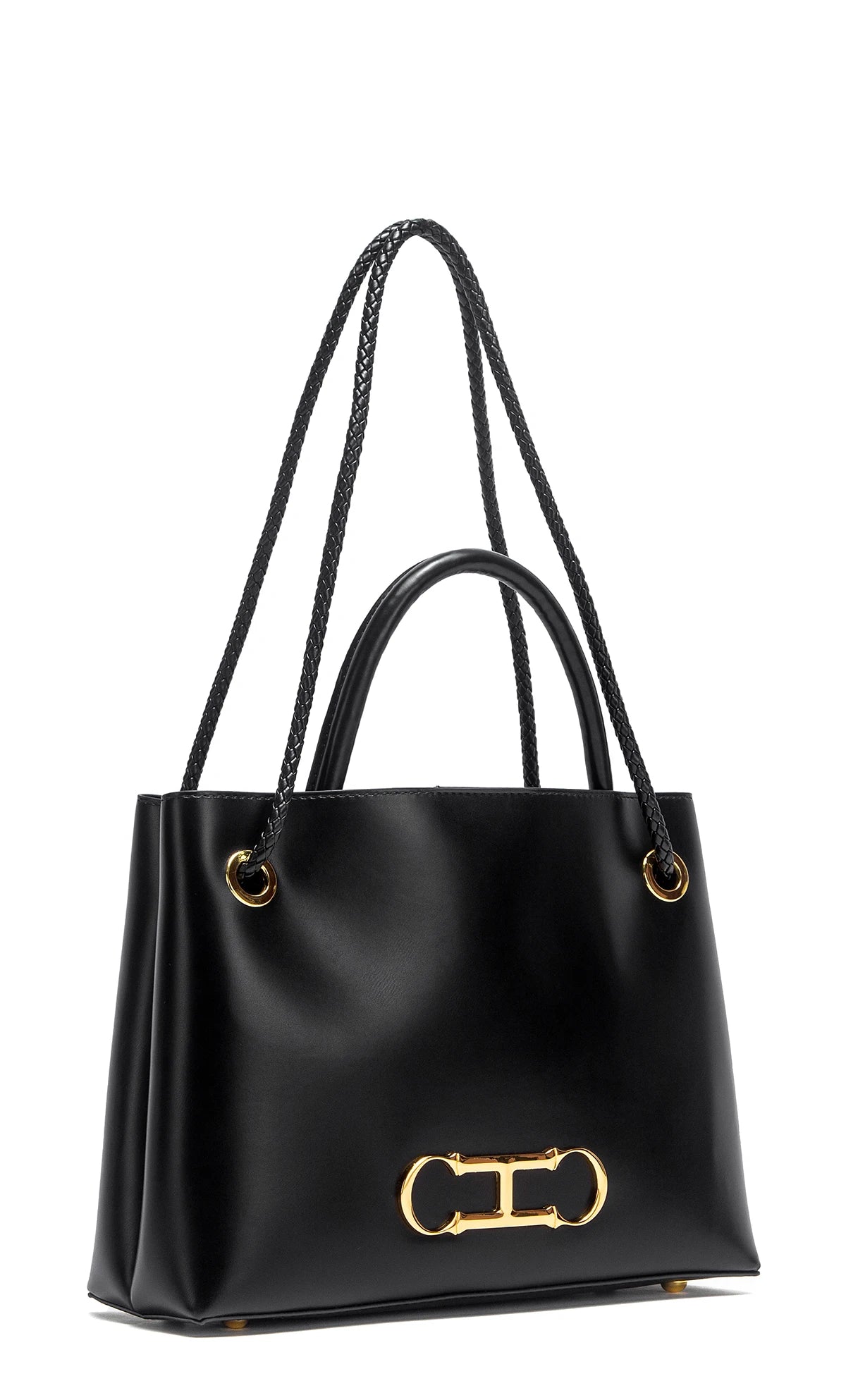 Bolso de mano para mujer, nuevo modelo otoño 2025, bolso tote minimalista negro, bolso de doble uso para ir al trabajo.