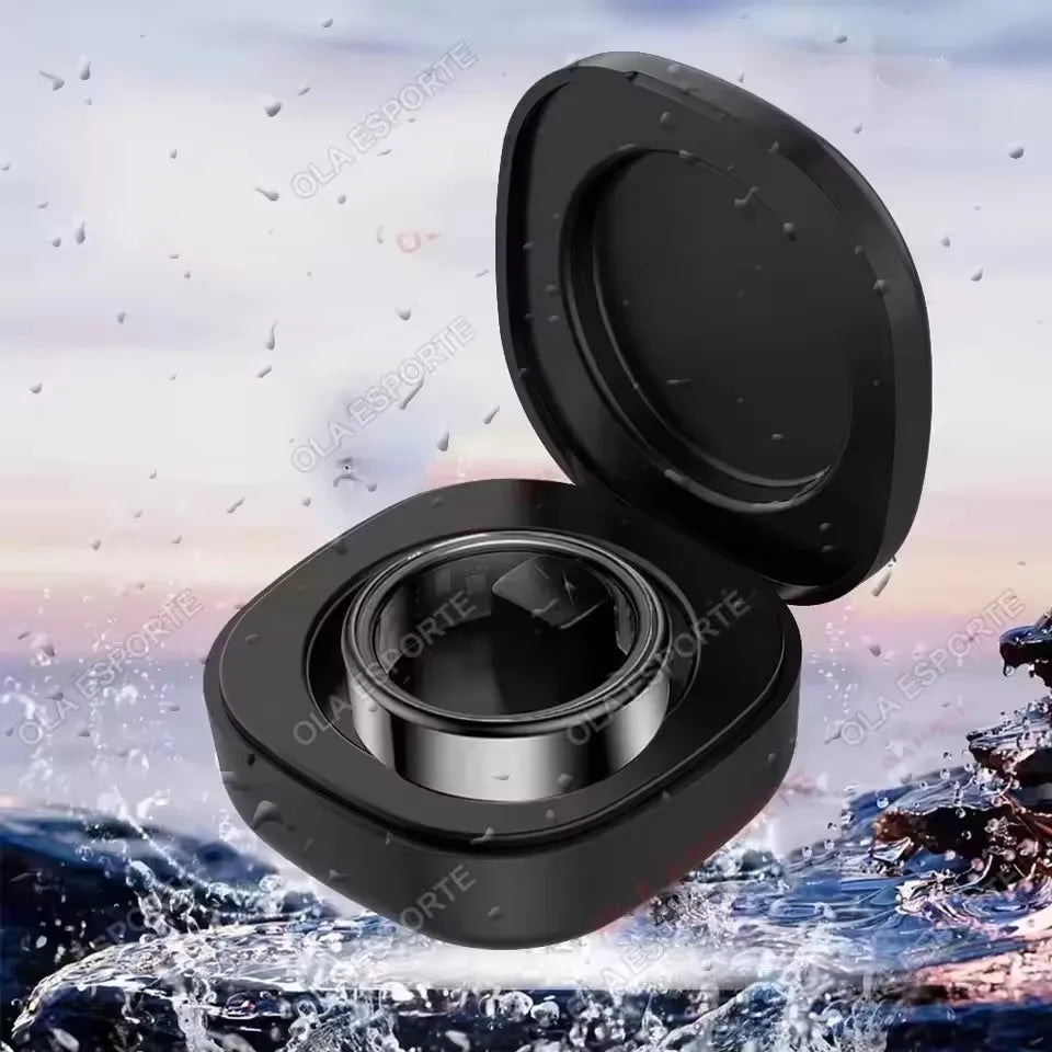 Anillo inteligente R10 con base de carga para hombres y mujeres. Monitorización de la salud, el sueño y la frecuencia cardíaca. Resistencia al agua IP68 y 5ATM. Modo multideporte