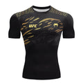 2025 Summer New Hot Selling Men's UFC Boxing Fighting Competition Casual Breathable Fashion Quick Drying T-shirt Short Sleeve