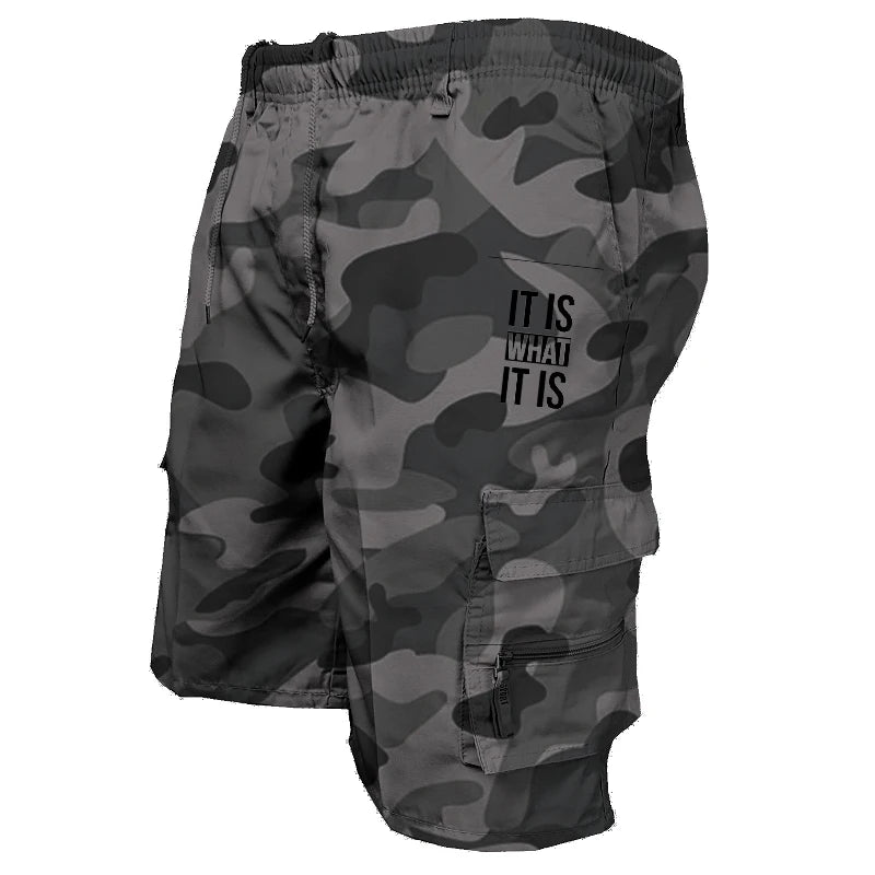 Pantalones cortos tácticos de camuflaje para hombre, de verano, con bolsillos cargo, estilo militar, informales, para senderismo, pesca y viajes.