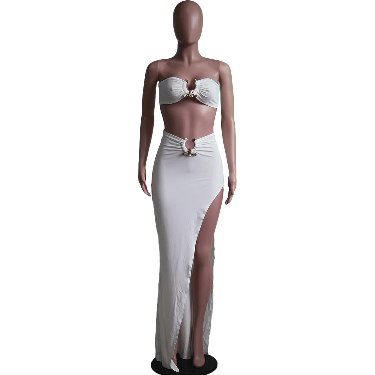 Traje de falda asimétrico y sexy para mujer, estilo casual europeo y americano, ideal para la playa.