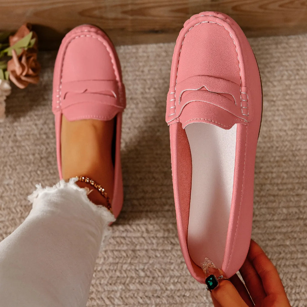 Zapatos planos para mujer, cómodos, ligeros, a la moda, mocasines, ideales para primavera y otoño, zapatillas casuales de suela fina, zapatos para exteriores para mujer.