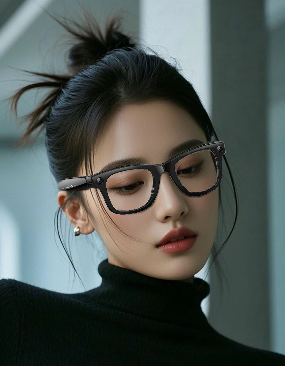 Gafas inteligentes con IA, 5 millones de píxeles, grabación de vídeo, reconocimiento fotográfico, traducción de respuestas, batería de 290 mAh, resistencia al agua IP66, Bluetooth.