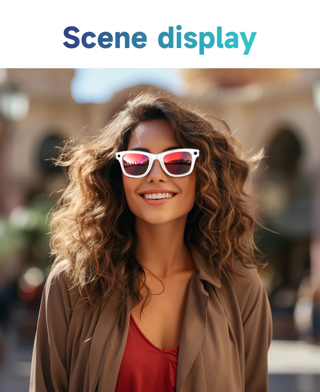 Gafas inteligentes con IA, 800 W, estabilización de imagen, cámara HD, grabación de vídeo, traducción de idiomas, Bluetooth, llamadas y reproducción de música. Para hombre y mujer.